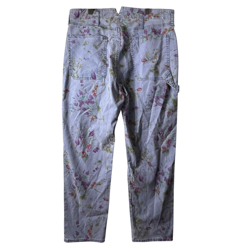Hudson Women's Purple Floral Carpenter Ankle Jeans Size 29 Cropped Flower Denim - Picture 4 of 13